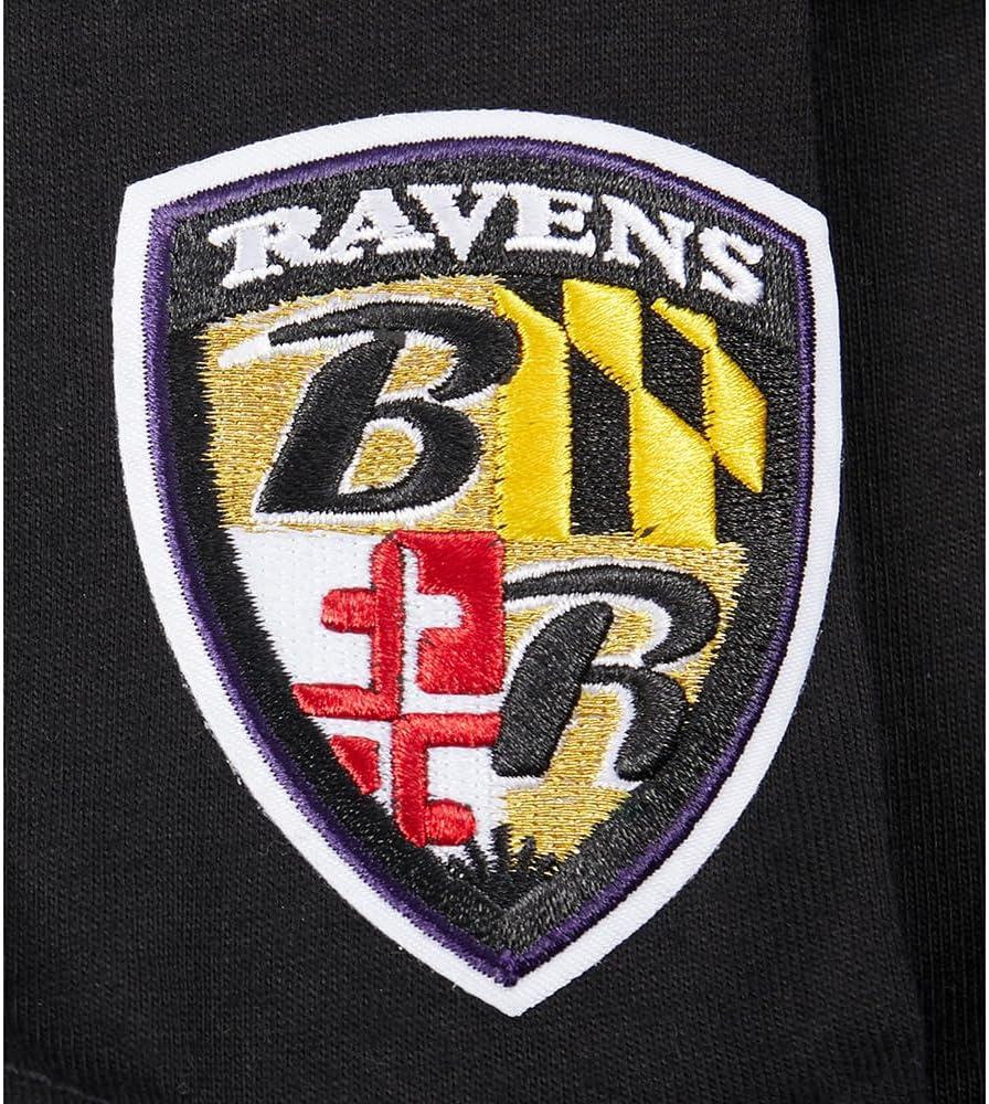 imagePro Standard Big Girls NFL Baltimore Ravens Classic Essentials Short Sleeve Boxy Tee Black L