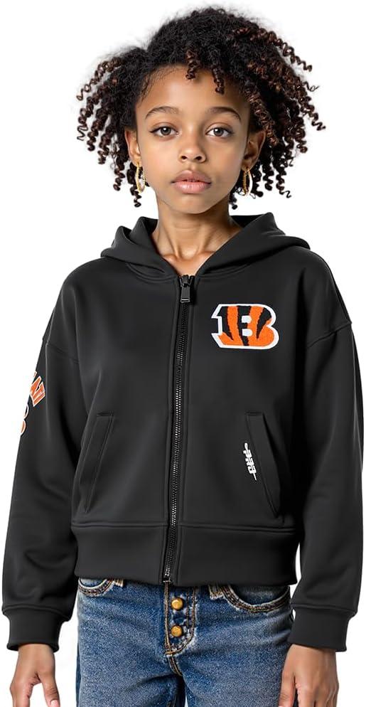imagePro Standard Big Girls NFL Classic Essentials Full Zip HoodieBlack