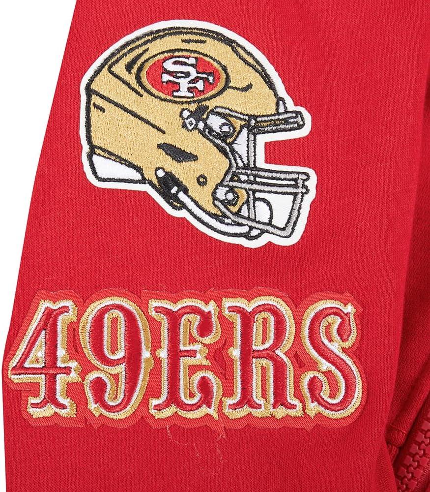 imagePro Standard Big Girls NFL Classic Essentials Full Zip HoodieRed