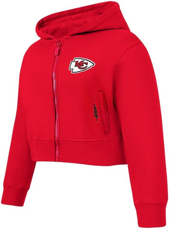 imagePro Standard Big Girls NFL Classic Essentials Full Zip HoodieRed