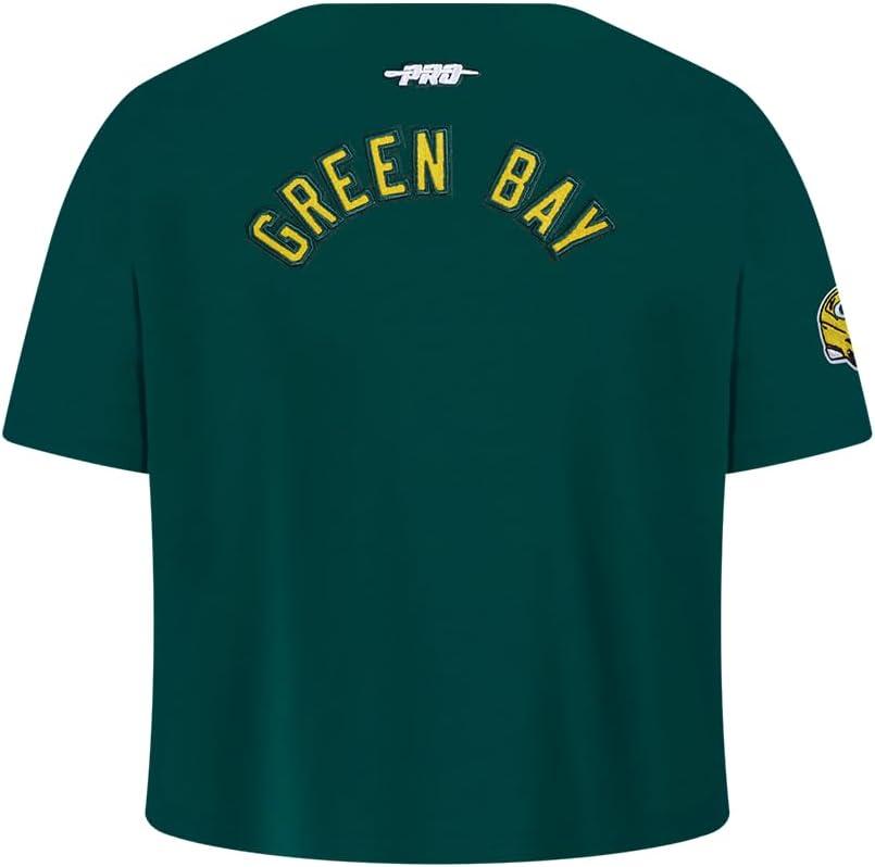 imagePro Standard Big Girls NFL Green Bay Packers Classic Essentials Short Sleeve Boxy Tee Forest Green S