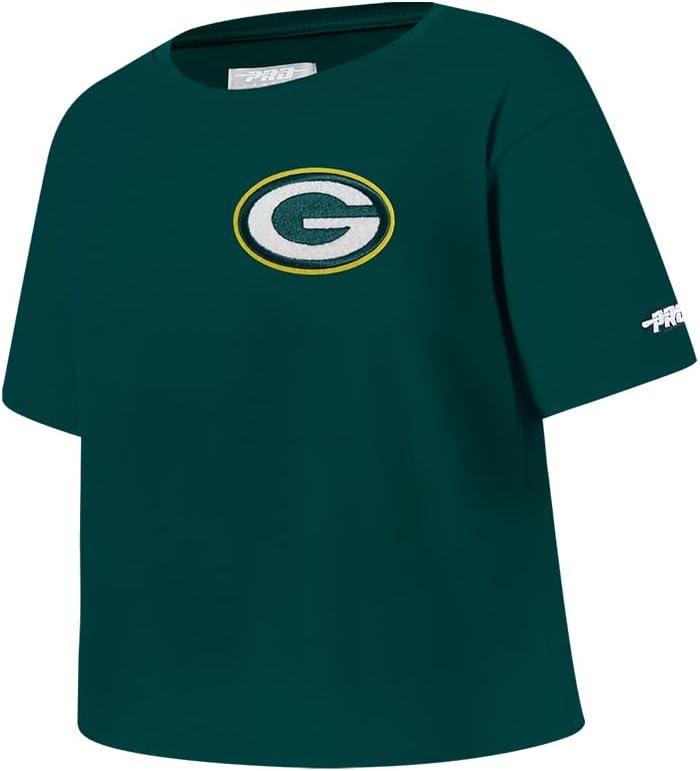 imagePro Standard Big Girls NFL Green Bay Packers Classic Essentials Short Sleeve Boxy Tee Forest Green S