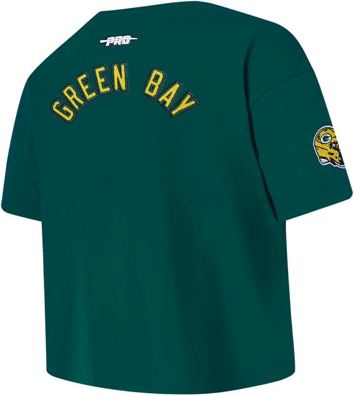 imagePro Standard Big Girls NFL Green Bay Packers Classic Essentials Short Sleeve Boxy Tee Forest Green S
