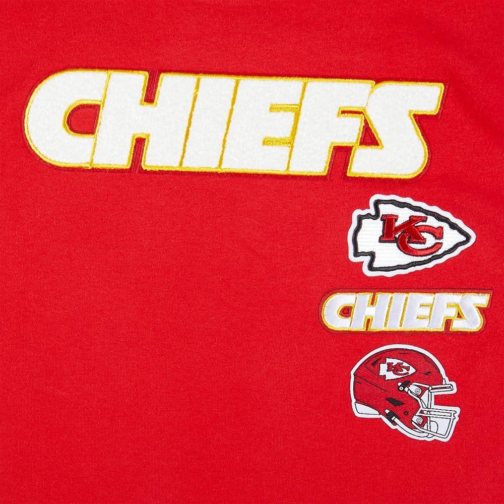 imagePro Standard Big Girls NFL Kansas City Chiefs Retro Classics Short Sleeve Boxy Tee Red M