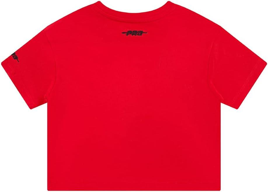 imagePro Standard Big Girls NFL Kansas City Chiefs Retro Classics Short Sleeve Boxy Tee Red M