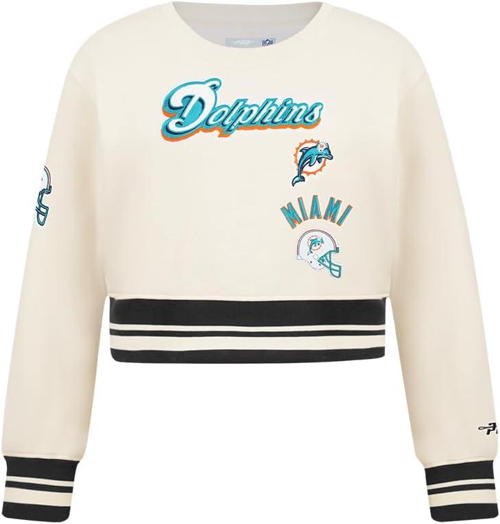 imagePro Standard Big Girls NFL Retro Classics Crewneck SweatshirtEggshell Black