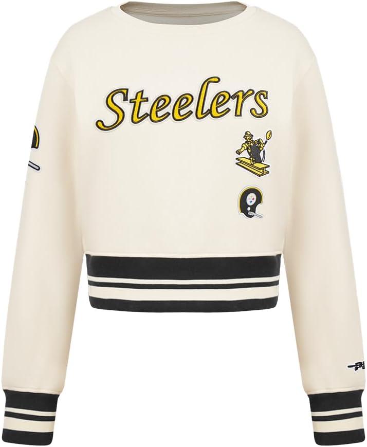 imagePro Standard Big Girls NFL Retro Classics Crewneck SweatshirtEggshell Black