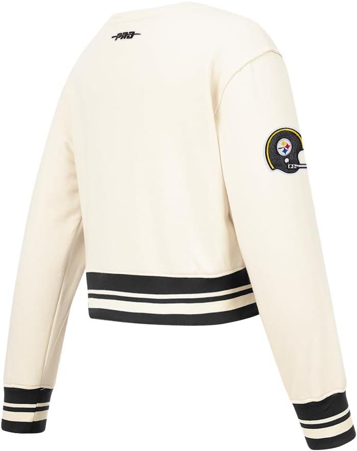 imagePro Standard Big Girls NFL Retro Classics Crewneck SweatshirtEggshell Black