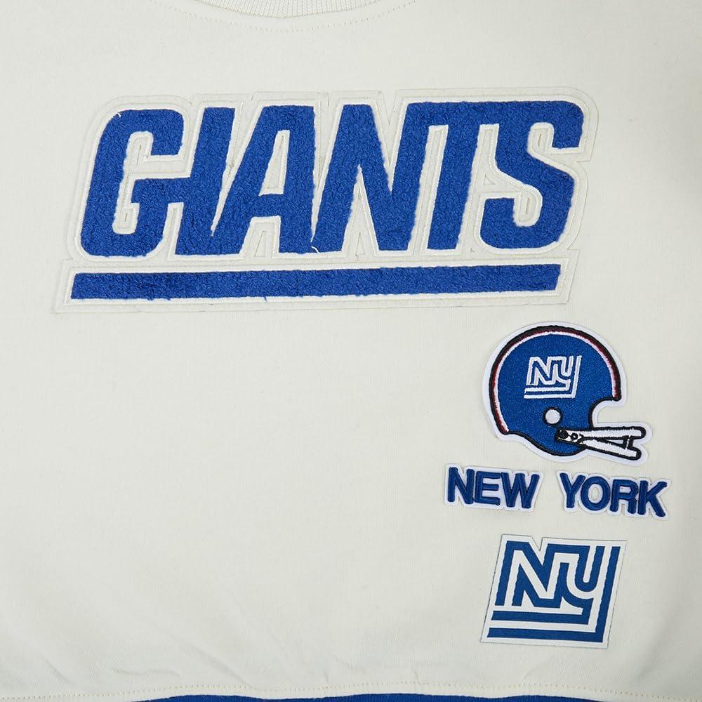 imagePro Standard Big Girls NFL Retro Classics Crewneck SweatshirtEggshellDodger Blue