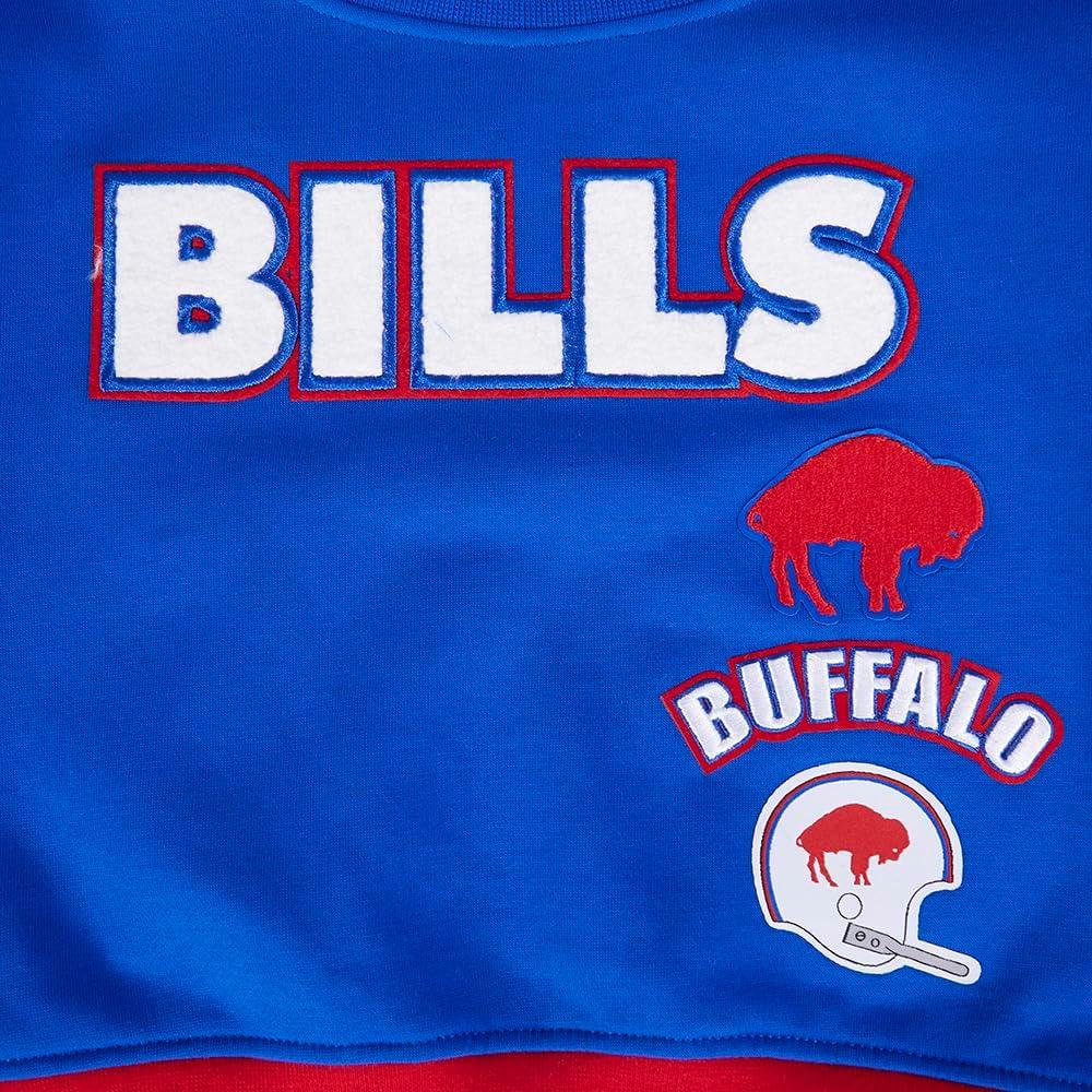 imagePro Standard Big Girls NFL Retro Classics Crewneck SweatshirtRoyal BlueRed