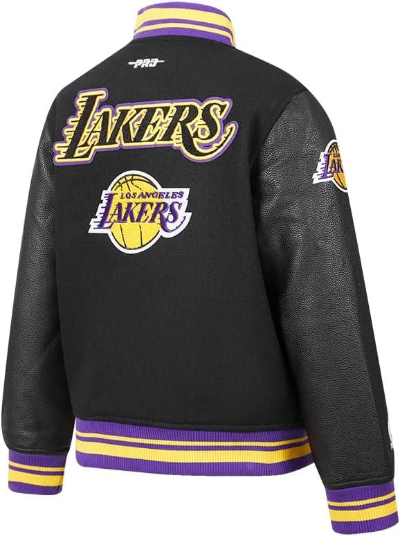 imagePro Standard Big Kids NBA Retro Classics Varsity JacketBlackPurple