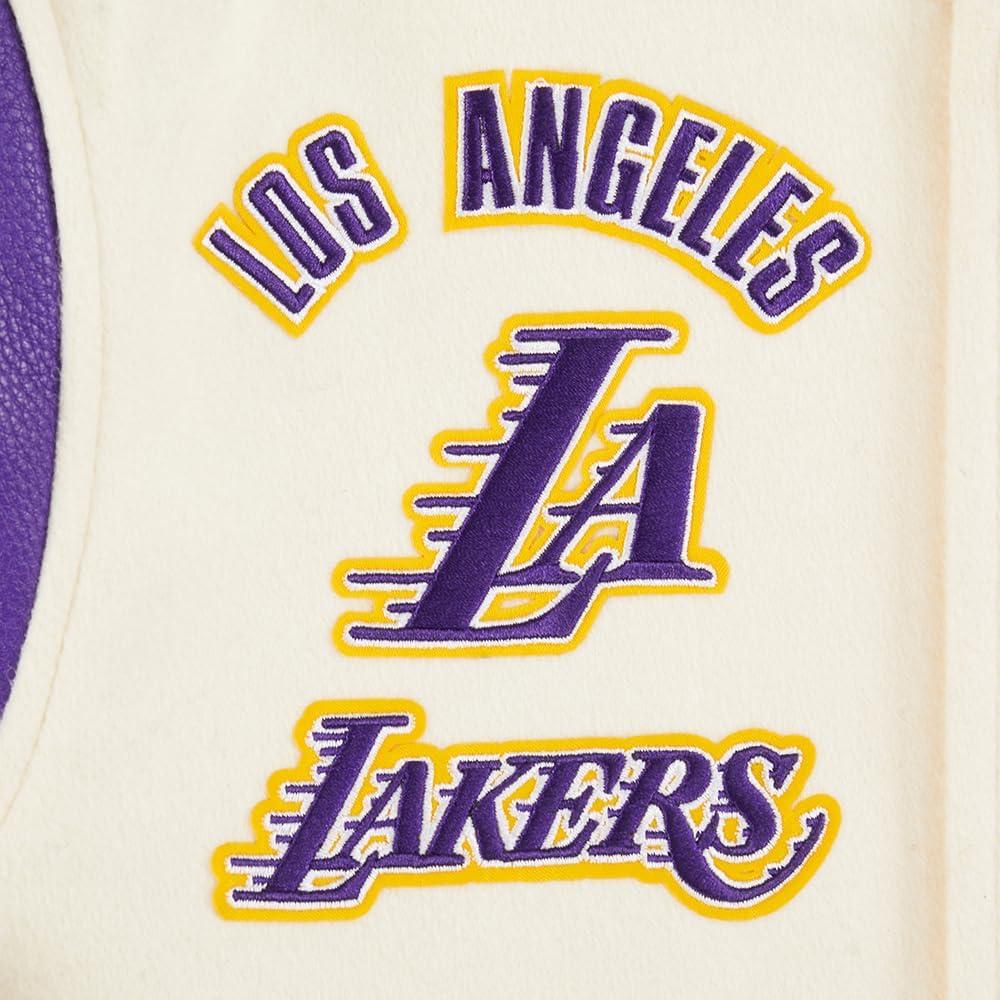 imagePro Standard Big Kids NBA Retro Classics Varsity JacketEggshell Purple