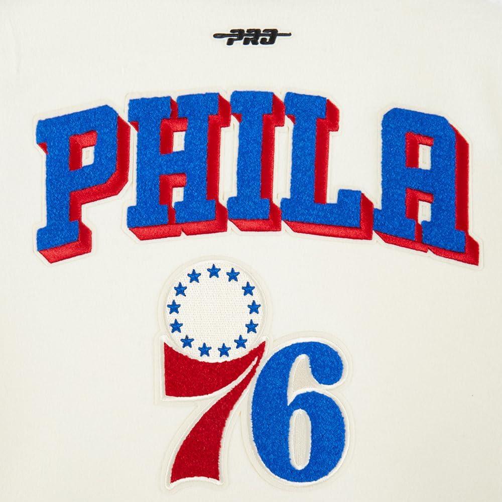 imagePro Standard Big Kids NBA Retro Classics Varsity JacketEggshellRoyal Blue