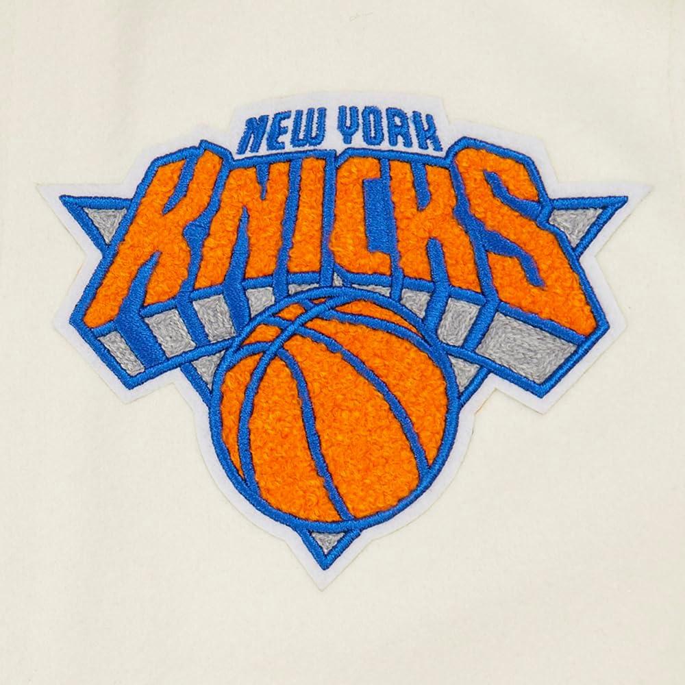 imagePro Standard Big Kids NBA Retro Classics Varsity JacketEggshellRoyal Blue