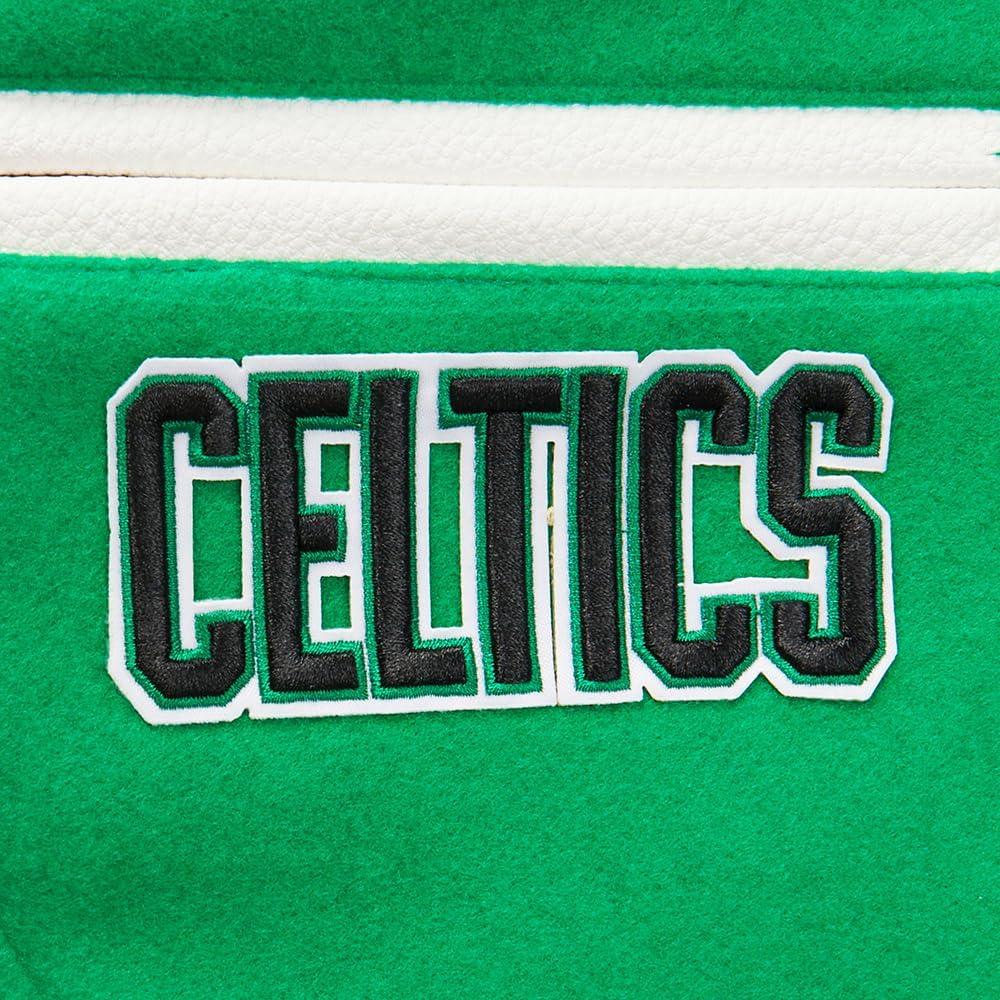 imagePro Standard Big Kids NBA Retro Classics Varsity JacketKelly Green White