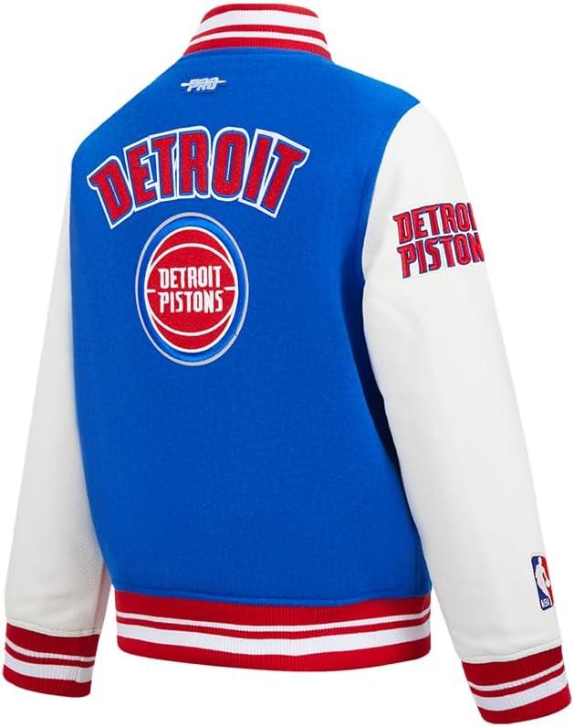 imagePro Standard Big Kids NBA Retro Classics Varsity JacketRoyal BlueRed