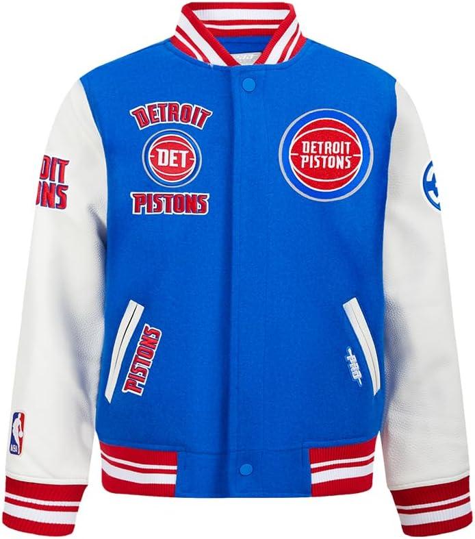 imagePro Standard Big Kids NBA Retro Classics Varsity JacketRoyal BlueRed