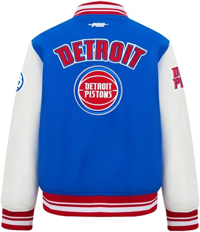 imagePro Standard Big Kids NBA Retro Classics Varsity JacketRoyal BlueRed