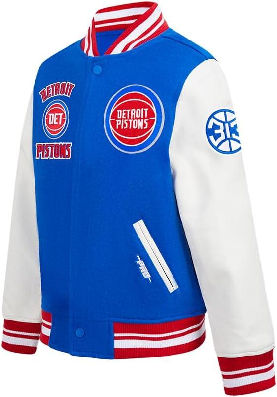 imagePro Standard Big Kids NBA Retro Classics Varsity JacketRoyal BlueRed