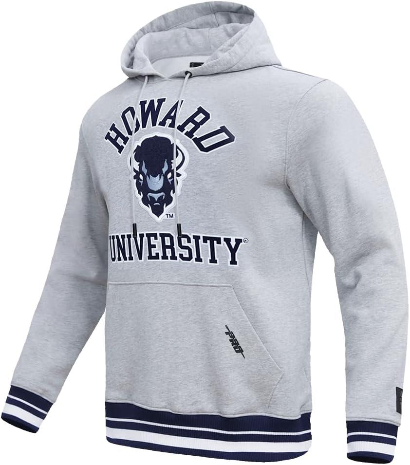 imagePro Standard Mens College Classic Chenille Pull Over HoodieHeather GreyMidnight Navy