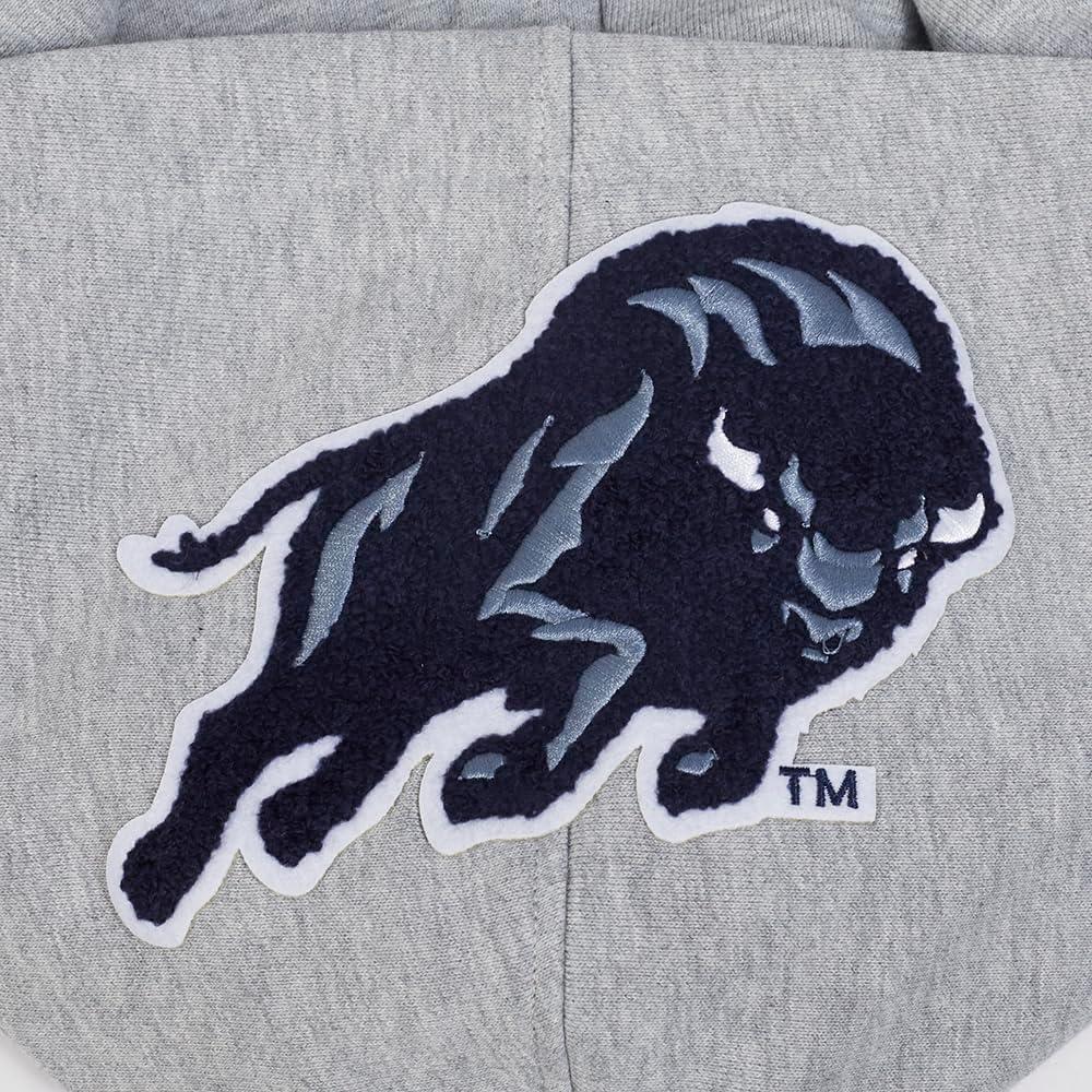 imagePro Standard Mens College Classic Chenille Pull Over HoodieHeather GreyMidnight Navy