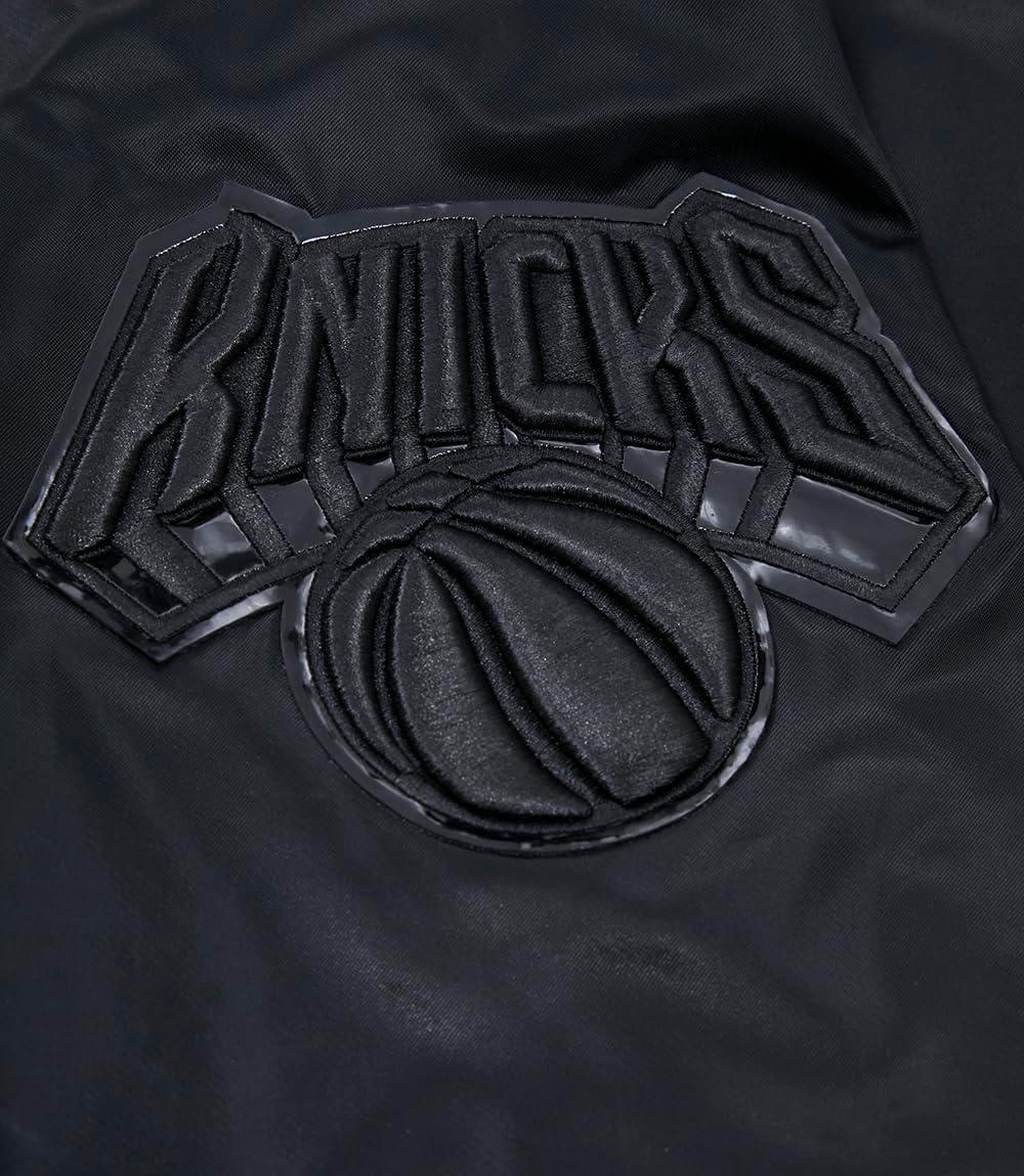 imagePro Standard Mens NBA Classic Triple Black Satin JacketBlack