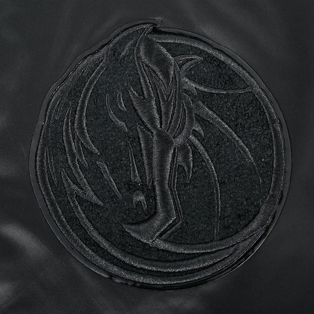 imagePro Standard Mens NBA Classic Triple Black Satin JacketTriple Black