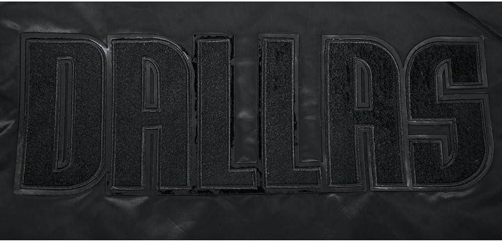 imagePro Standard Mens NBA Classic Triple Black Satin JacketTriple Black