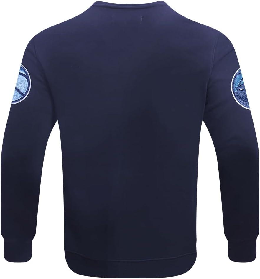 imagePro Standard Mens NBA Old English Brushed Back French Terry Crewneck SweatshirtMidnight Navy