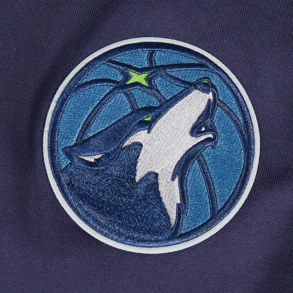 imagePro Standard Mens NBA Old English Brushed Back French Terry Crewneck SweatshirtMidnight Navy