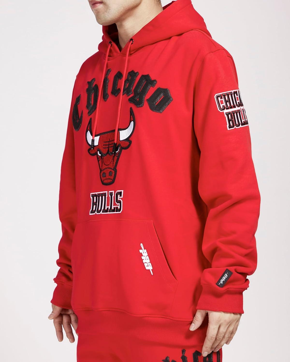 imagePro Standard Mens NBA Old English Pull Over HoodieRed