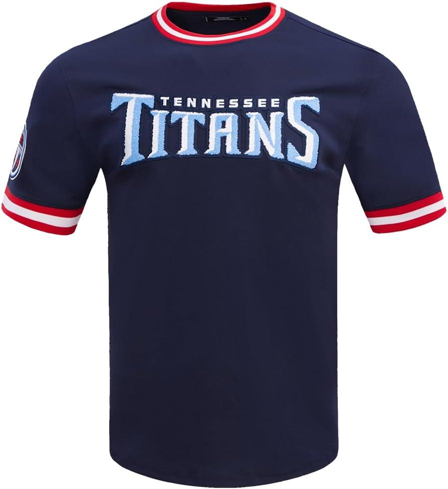 imagePro Standard Mens NFL Classic Chenille Short Sleeve TeeMidnight Navy