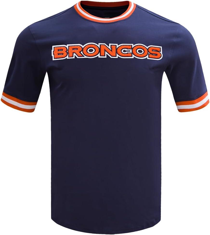 imagePro Standard Mens NFL Classic Chenille Short Sleeve TeeMidnight Navy