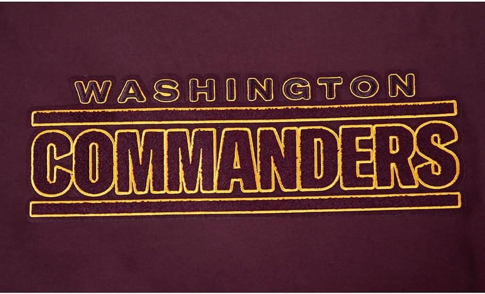 imagePro Standard Mens NFL Classic Chenille Short Sleeve TeeWine