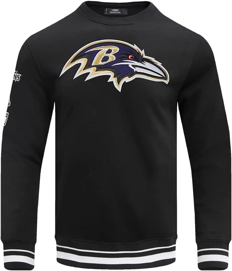imagePro Standard Mens NFL Mash Up Brushed Back French Terry Crewneck SweatshirtBlack