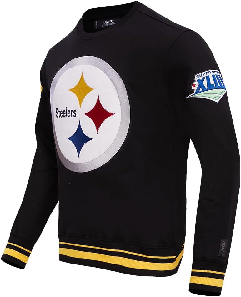 imagePro Standard Mens NFL Mash Up Brushed Back French Terry Crewneck SweatshirtBlack