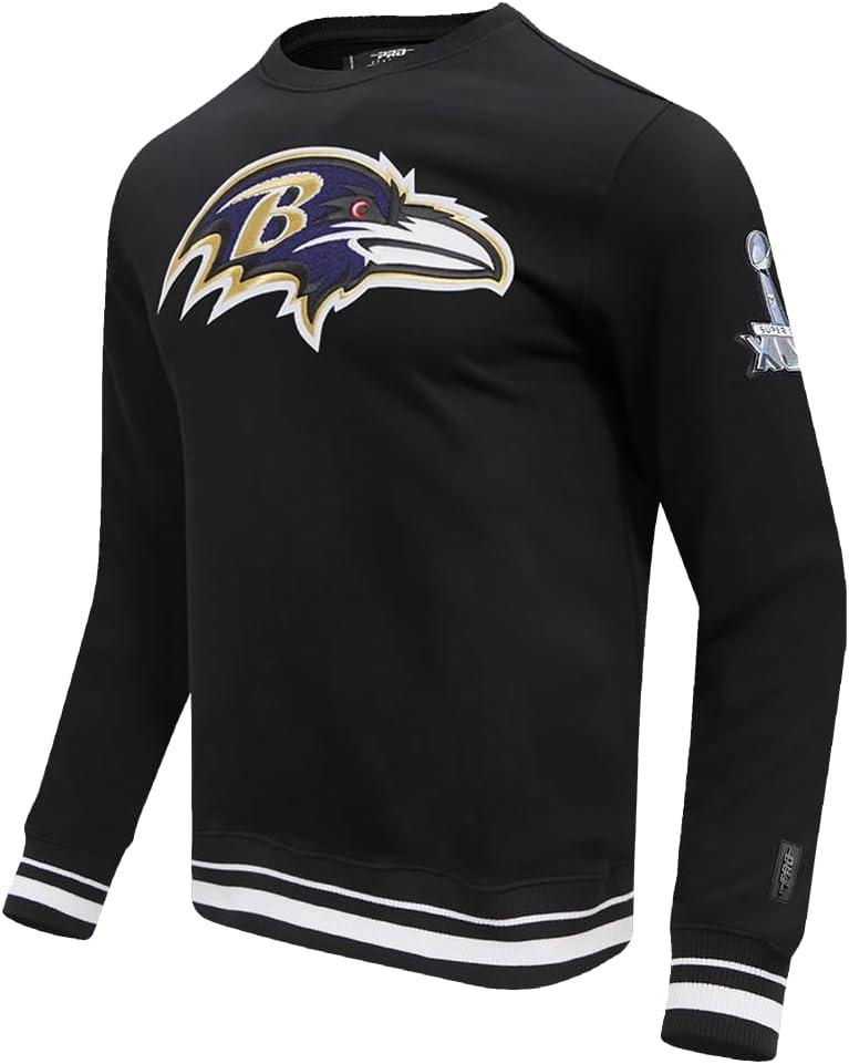 imagePro Standard Mens NFL Mash Up Brushed Back French Terry Crewneck SweatshirtBlack