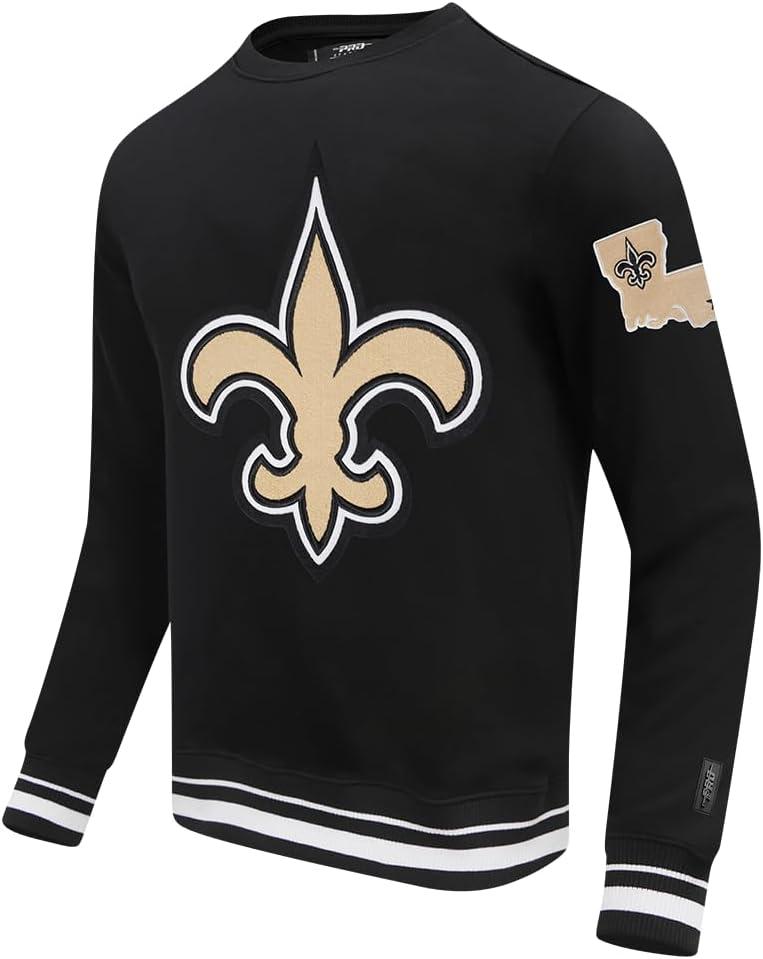 imagePro Standard Mens NFL Mash Up Brushed Back French Terry Crewneck SweatshirtBlack