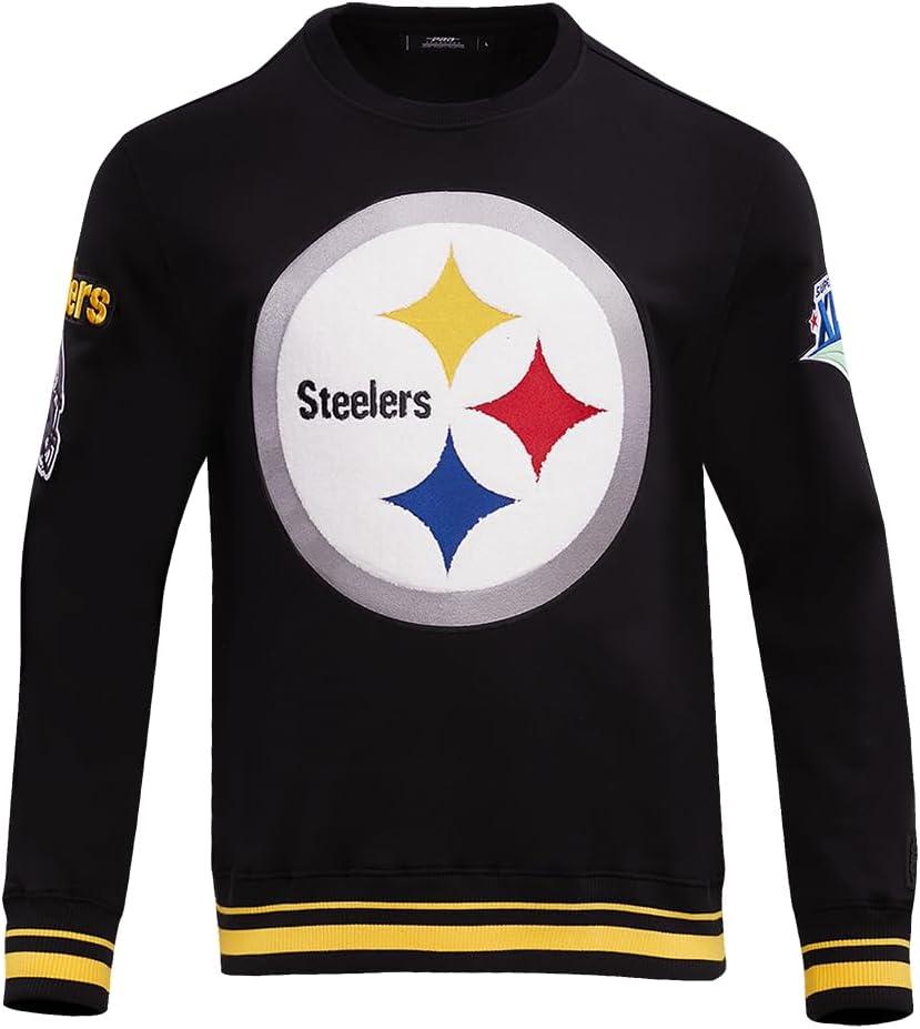 imagePro Standard Mens NFL Mash Up Brushed Back French Terry Crewneck SweatshirtBlack