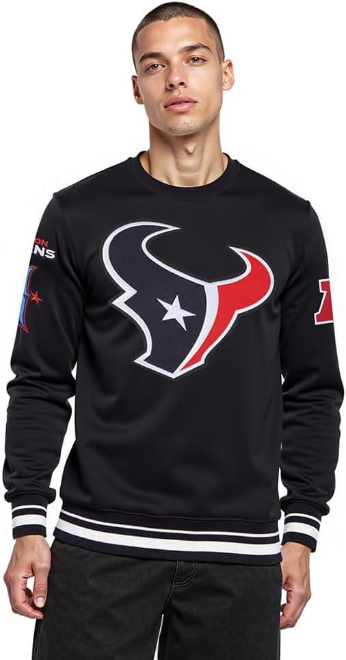 imagePro Standard Mens NFL Mash Up Brushed Back French Terry Crewneck SweatshirtBlack