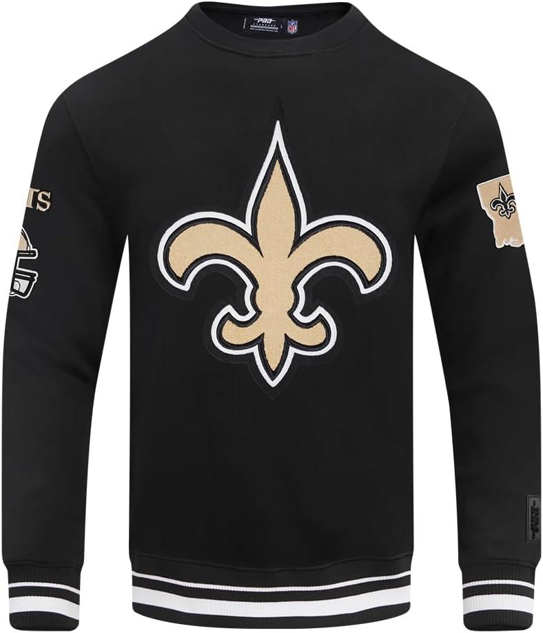 imagePro Standard Mens NFL Mash Up Brushed Back French Terry Crewneck SweatshirtBlack