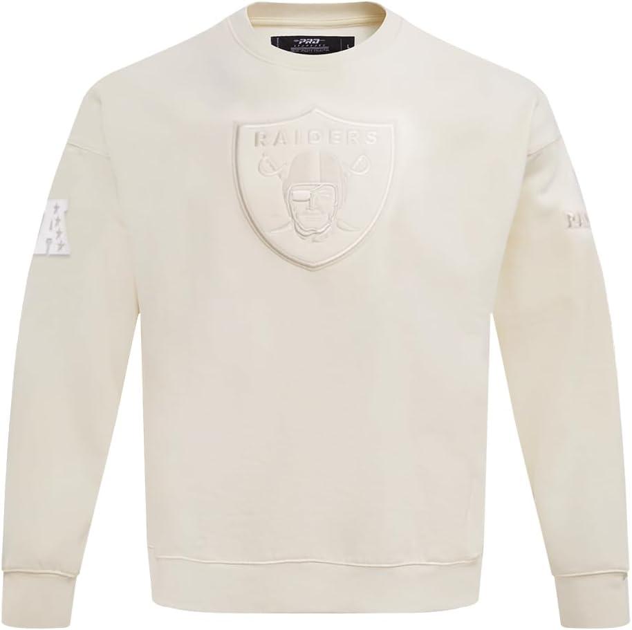 imagePro Standard Mens NFL Neutral Fleece Crewneck SweatshirtOffwhite