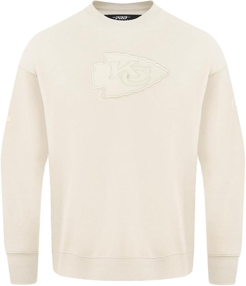 imagePro Standard Mens NFL Neutral Fleece Crewneck SweatshirtOffwhite