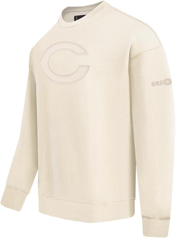 imagePro Standard Mens NFL Neutral Fleece Crewneck SweatshirtOffwhite