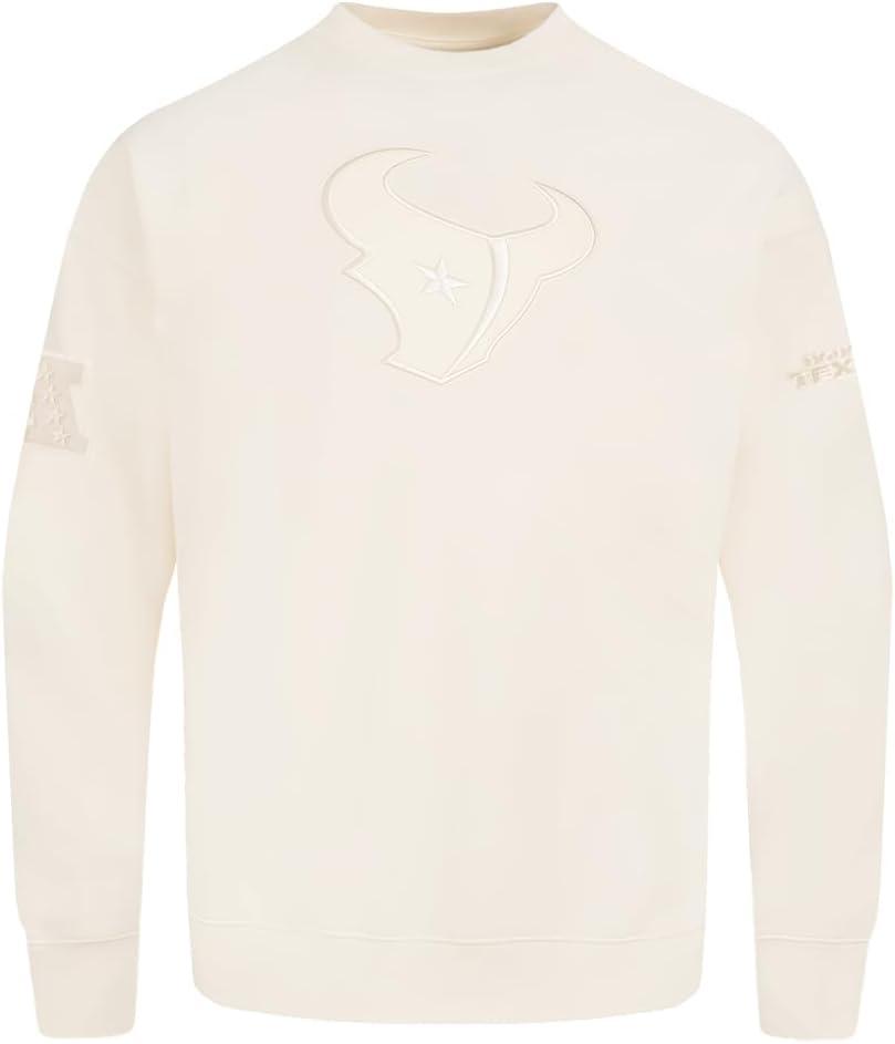imagePro Standard Mens NFL Neutral Fleece Crewneck SweatshirtOffwhite