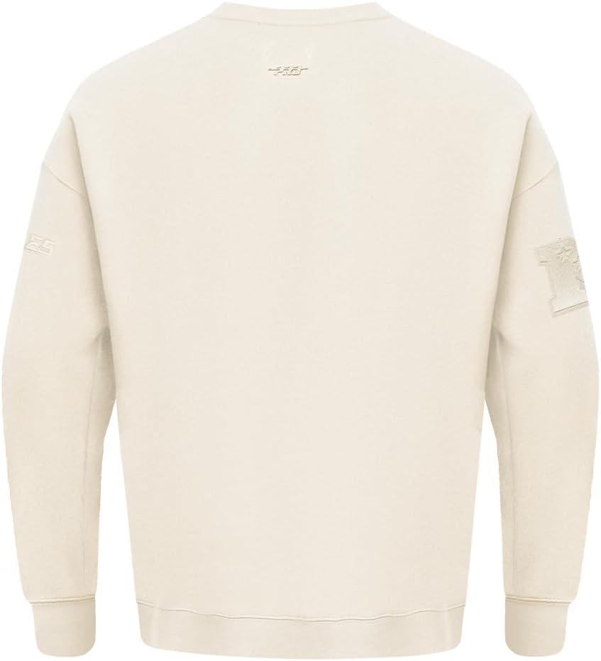 imagePro Standard Mens NFL Neutral Fleece Crewneck SweatshirtOffwhite
