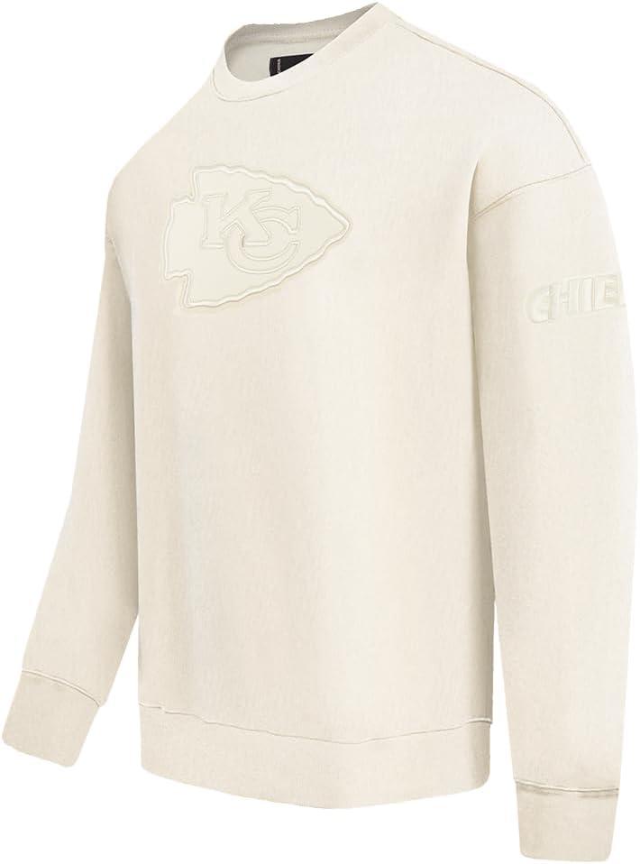 imagePro Standard Mens NFL Neutral Fleece Crewneck SweatshirtOffwhite