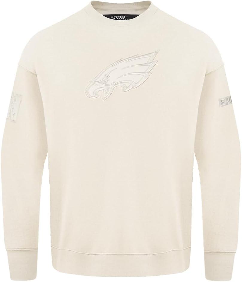 imagePro Standard Mens NFL Neutral Fleece Crewneck SweatshirtOffwhite