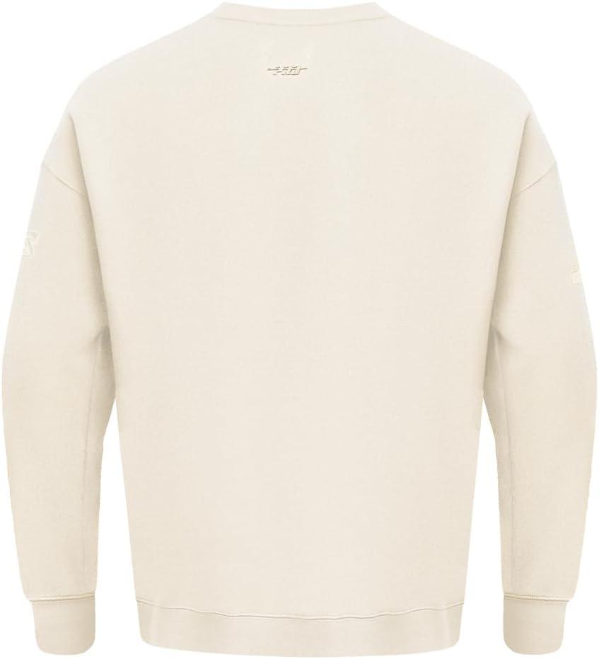 imagePro Standard Mens NFL Neutral Fleece Crewneck SweatshirtOffwhite