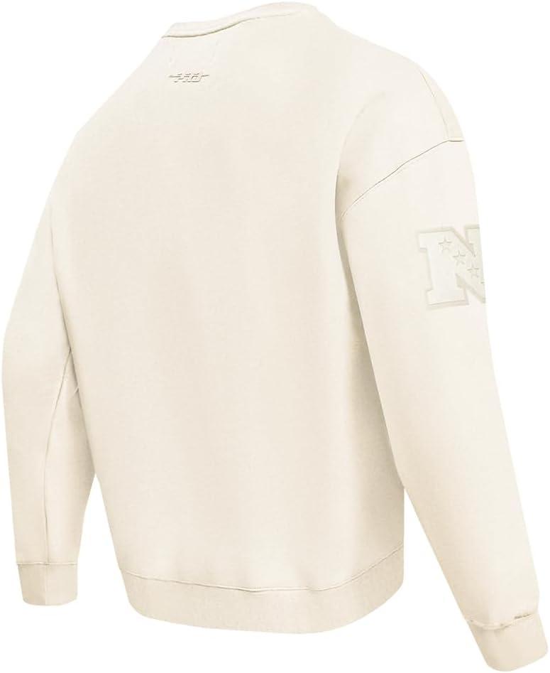 imagePro Standard Mens NFL Neutral Fleece Crewneck SweatshirtOffwhite